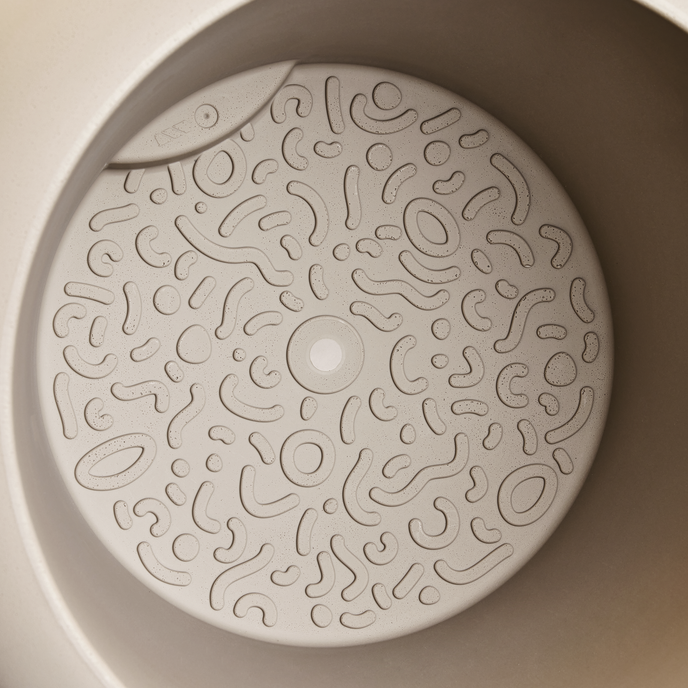 amber roll low 43cm greige